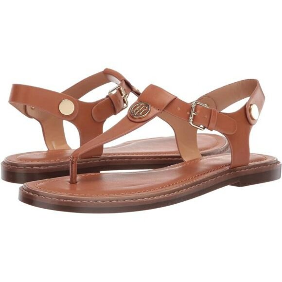 Womens buckle sandals open toe almond flat comfort foam footbed summer shoes - Picture 1 of 2